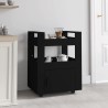 Chariot de cuisine Noir 60x45x80 cm Bois d'ingénierie 537341537341