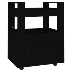 Chariot de cuisine Noir 60x45x80 cm Bois d'ingénierie 537341537341