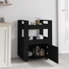 Chariot de cuisine Noir 60x45x80 cm Bois d'ingénierie 537341537341