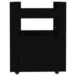 Chariot de cuisine Noir 60x45x80 cm Bois d'ingénierie 537341537341