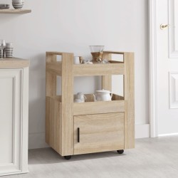 Chariot de cuisine Chêne sonoma 60x45x80 cm Bois d'ingénierie 537342537342