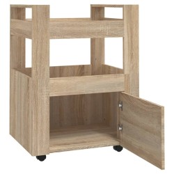 Chariot de cuisine Chêne sonoma 60x45x80 cm Bois d'ingénierie 537342537342
