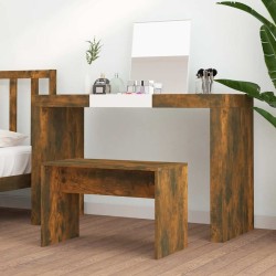Tabouret de toilette Chêne fumé 70x35x45 cm Bois d'ingénierie 537346537346
