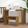 Tabouret de toilette Chêne fumé 70x35x45 cm Bois d'ingénierie 537346537346