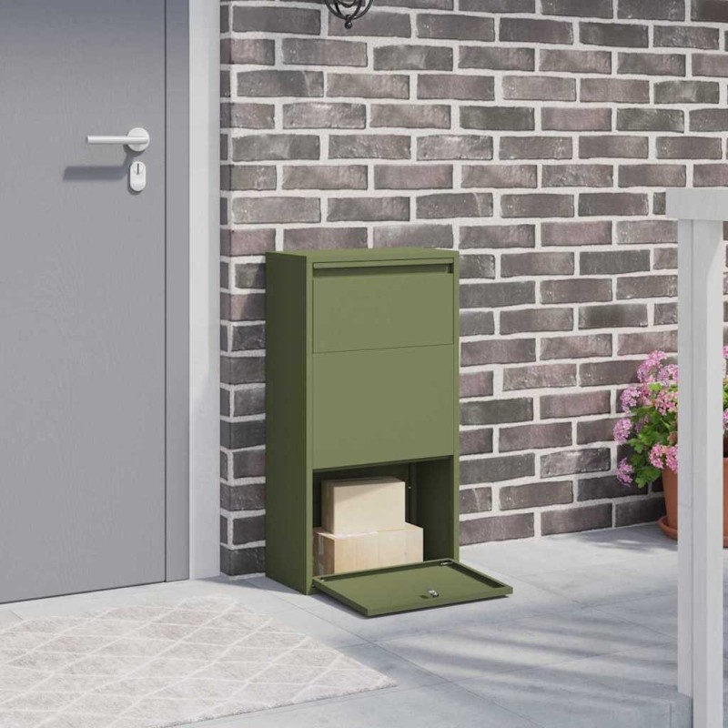 Boîte de dépôt de colis Vert olive 44 x 22 x 82 cm Acier 537351537351