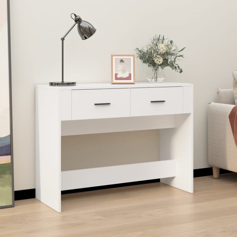 Table console Blanc 100x39x75 cm Bois d'ingénierie 537352537352
