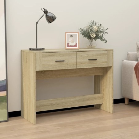 Table console Chêne sonoma 100x39x75 cm Bois d'ingénierie 537355537355