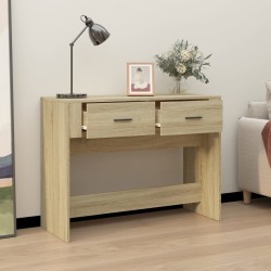 Table console Chêne sonoma 100x39x75 cm Bois d'ingénierie 537355537355