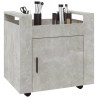 Chariot de bureau Gris béton 60x45x60 cm Bois d'ingénierie 537357537357