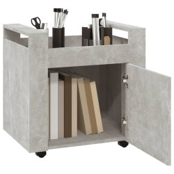 Chariot de bureau Gris béton 60x45x60 cm Bois d'ingénierie 537357537357