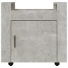 Chariot de bureau Gris béton 60x45x60 cm Bois d'ingénierie 537357537357
