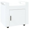 Chariot de bureau Blanc brillant 60x45x60 cm Bois d'ingénierie 537358537358