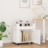 Chariot de bureau Blanc brillant 60x45x60 cm Bois d'ingénierie 537358537358