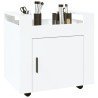 Chariot de bureau Blanc brillant 60x45x60 cm Bois d'ingénierie 537358537358