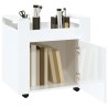 Chariot de bureau Blanc brillant 60x45x60 cm Bois d'ingénierie 537358537358