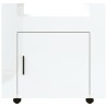 Chariot de bureau Blanc brillant 60x45x60 cm Bois d'ingénierie 537358537358