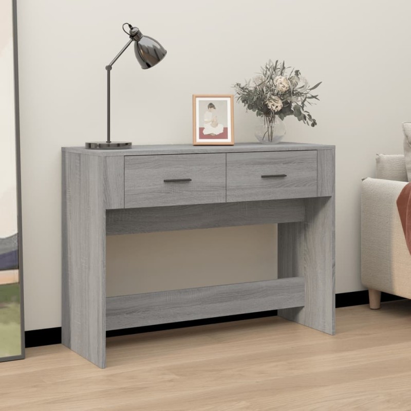 Table console Sonoma gris 100x39x75 cm Bois d'ingénierie 537359537359
