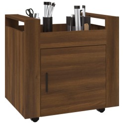 Chariot de bureau Chêne marron 60x45x60 cm Bois d'ingénierie 537360537360