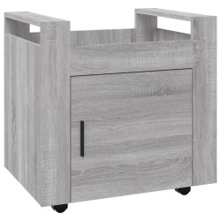 Chariot de bureau Sonoma gris 60x45x60 cm Bois d'ingénierie 537361537361