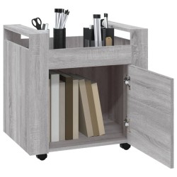 Chariot de bureau Sonoma gris 60x45x60 cm Bois d'ingénierie 537361537361