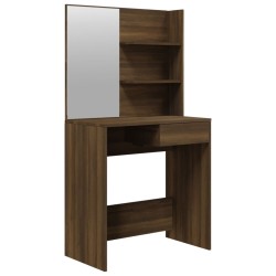 Coiffeuse avec miroir Chêne marron 74,5x40x141 cm 537362537362