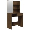 Coiffeuse avec miroir Chêne marron 74,5x40x141 cm 537362537362