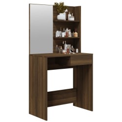 Coiffeuse avec miroir Chêne marron 74,5x40x141 cm 537362537362