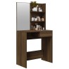 Coiffeuse avec miroir Chêne marron 74,5x40x141 cm 537362537362
