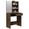 Coiffeuse avec miroir Chêne marron 74,5x40x141 cm 537362537362