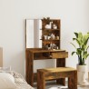 Coiffeuse avec miroir Chêne fumé 74,5x40x141 cm 537364537364