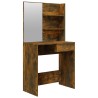 Coiffeuse avec miroir Chêne fumé 74,5x40x141 cm 537364537364