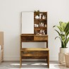 Coiffeuse avec miroir Chêne fumé 74,5x40x141 cm 537364537364