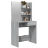 Coiffeuse avec miroir Sonoma gris 74,5x40x141 cm 537365537365