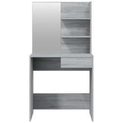 Coiffeuse avec miroir Sonoma gris 74,5x40x141 cm 537365537365