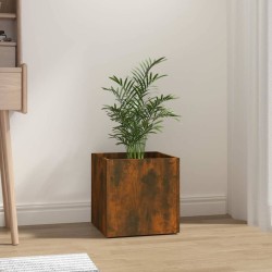 Jardinière Chêne fumé 40x40x40 cm Bois d'ingénierie 537366537366