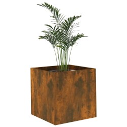 Jardinière Chêne fumé 40x40x40 cm Bois d'ingénierie 537366537366