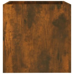 Jardinière Chêne fumé 40x40x40 cm Bois d'ingénierie 537366537366