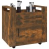 Chariot de bureau Chêne fumé 60x45x60 cm Bois d'ingénierie 537367537367