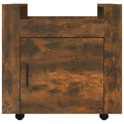Chariot de bureau Chêne fumé 60x45x60 cm Bois d'ingénierie 537367537367