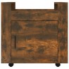Chariot de bureau Chêne fumé 60x45x60 cm Bois d'ingénierie 537367537367