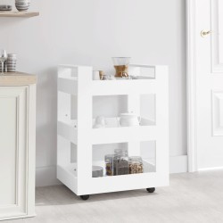 Chariot de cuisine Blanc 60x45x80 cm Bois d'ingénierie 537368537368