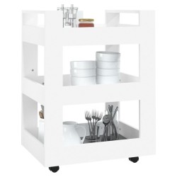 Chariot de cuisine Blanc 60x45x80 cm Bois d'ingénierie 537368537368