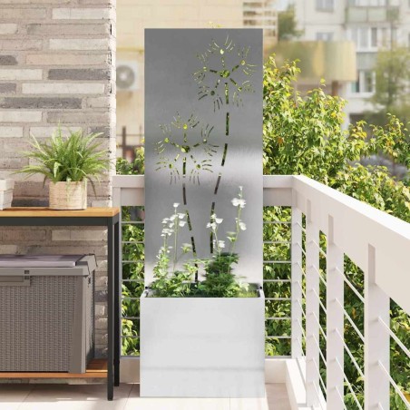 Écran de confidentialité de jardin Floral Argent 50 x 150 cm 537371537371