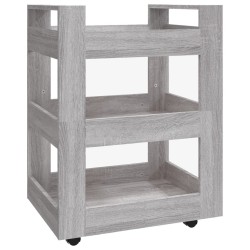 Chariot de cuisine Sonoma gris 60x45x80 cm Bois d'ingénierie 537372537372