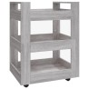 Chariot de cuisine Sonoma gris 60x45x80 cm Bois d'ingénierie 537372537372