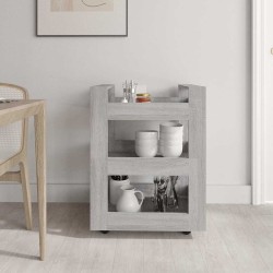 Chariot de cuisine Sonoma gris 60x45x80 cm Bois d'ingénierie 537372537372