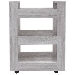 Chariot de cuisine Sonoma gris 60x45x80 cm Bois d'ingénierie 537372537372
