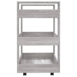 Chariot de cuisine Sonoma gris 60x45x80 cm Bois d'ingénierie 537372537372