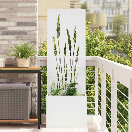 Écran de confidentialité de jardin Fretwork Blanc 50 x 150 cm 537373537373