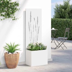 Écran de confidentialité de jardin Fretwork Blanc 50 x 150 cm 537373537373